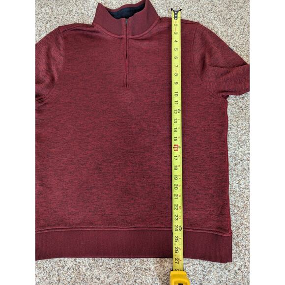 Under Armour Men's 1/4 Zip Pullover Sweatshirt Polyester Red Size L Storm Loose - Picture 6 of 8